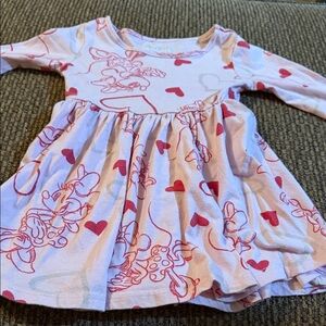 Disney Pink and Red Minnie Mouse Kids Dress
